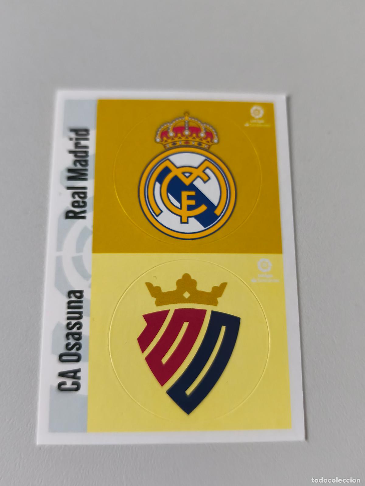Figurine di Calcio: LIGA ESTE PANINI 2020 2021 20 21 ESCUDOS CA OSASUNA Y REAL MADRID SIN PEGAR ALBMESTE1