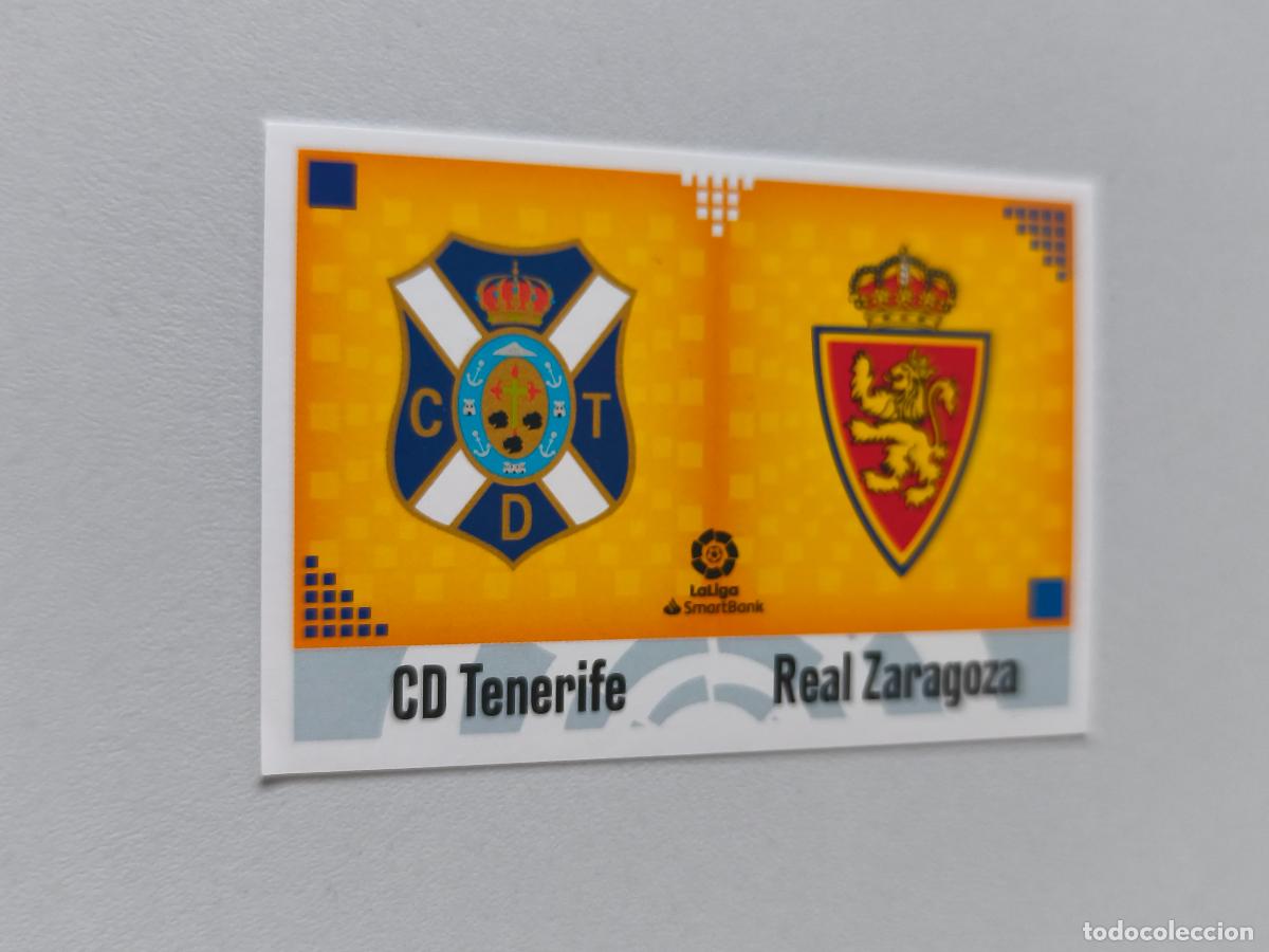 Cromos de F&uacute;tbol: LIGA ESTE PANINI 2020 2021 20 21 ESCUDOS CD TENERIFE Y REAL ZARAGOZA SIN PEGAR ALBMESTE1