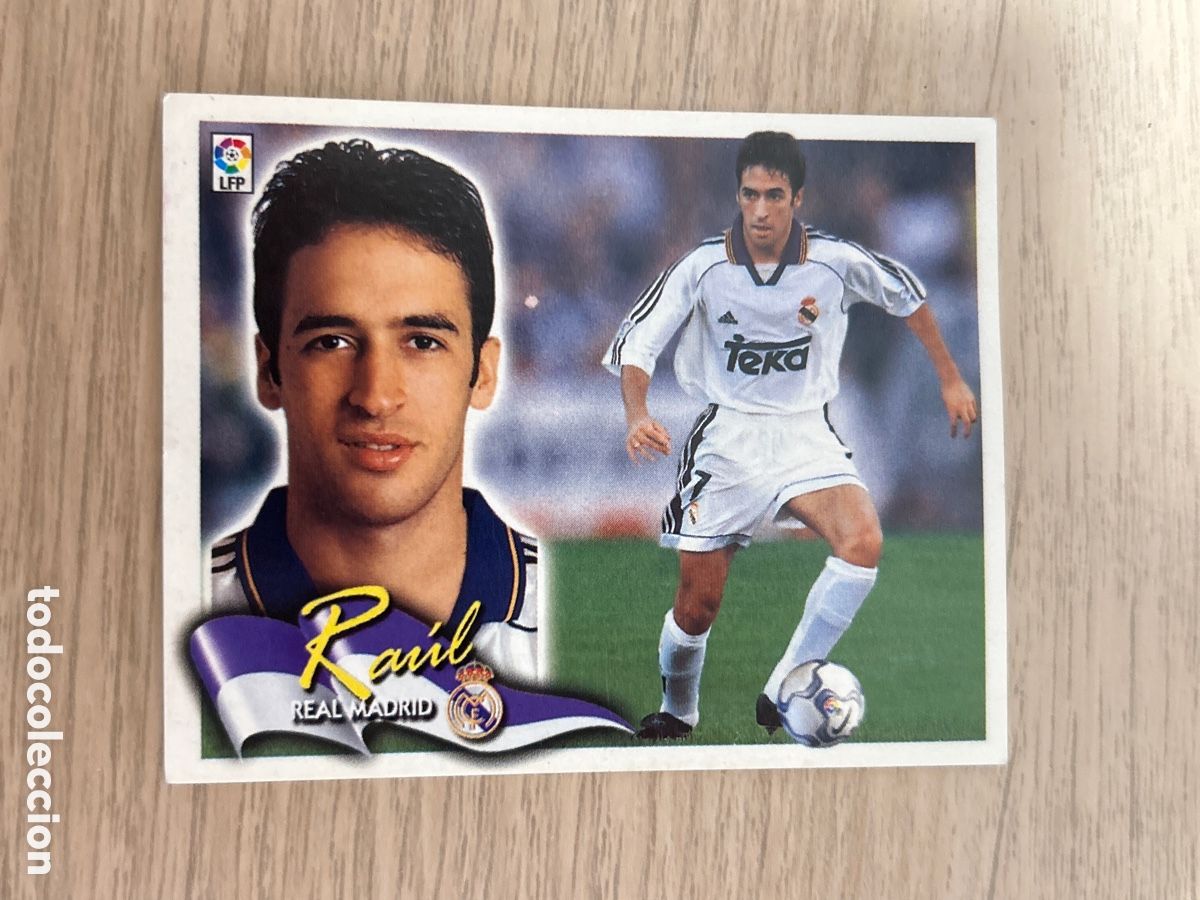 Figurine di Calcio: RAUL REAL MADRID LIGA ESTE 2000 2001 00 01 SIN PEGAR NUNCA PEGADO