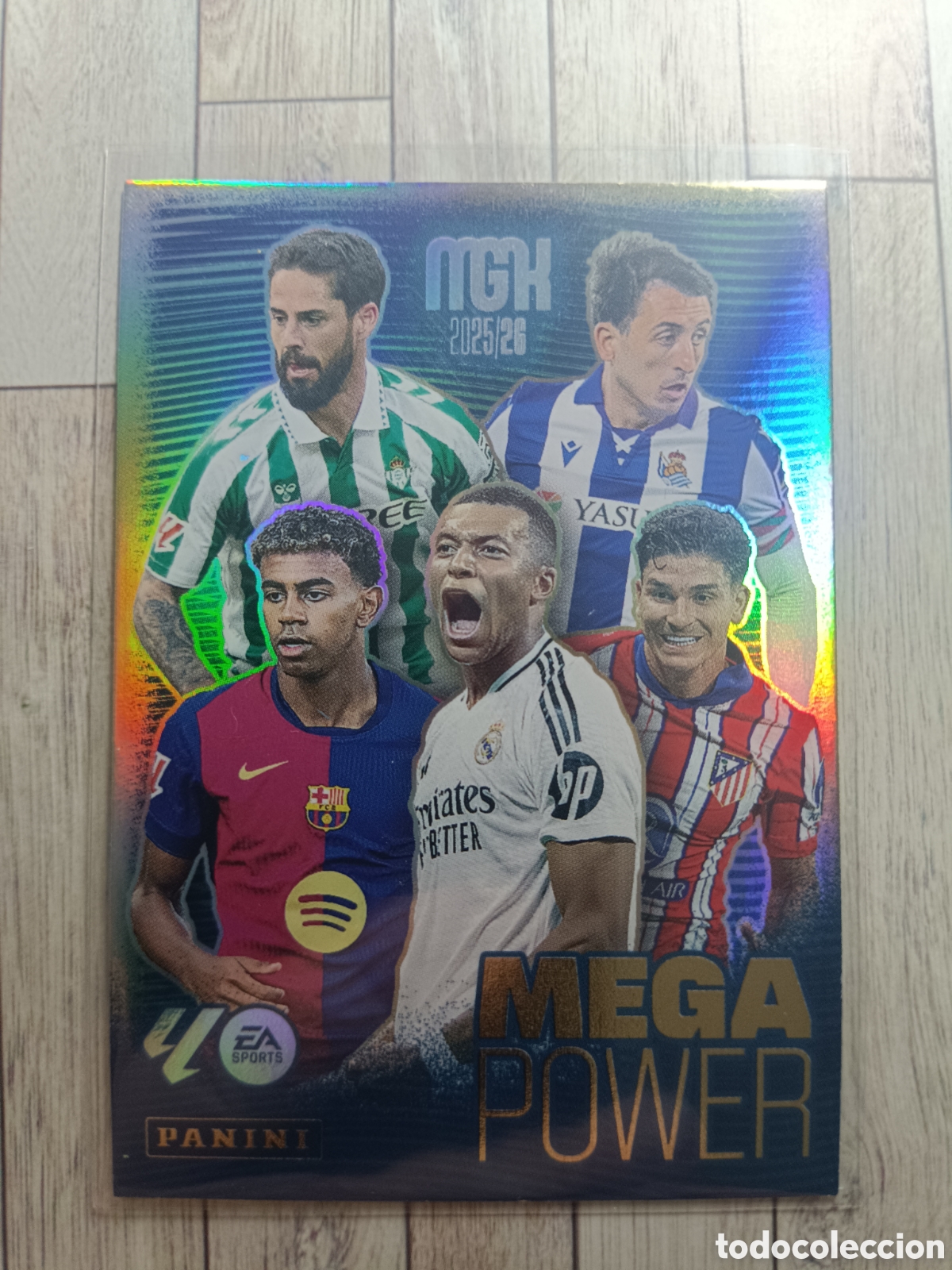 Cromos de F&uacute;tbol: 441 MEGAPOWER LAMINE YAMAL MBAPP&Eacute; ISCO ALVAREZ MEGA POWER LIGA MEGACRACKS 2025 2026 PANINI25 26