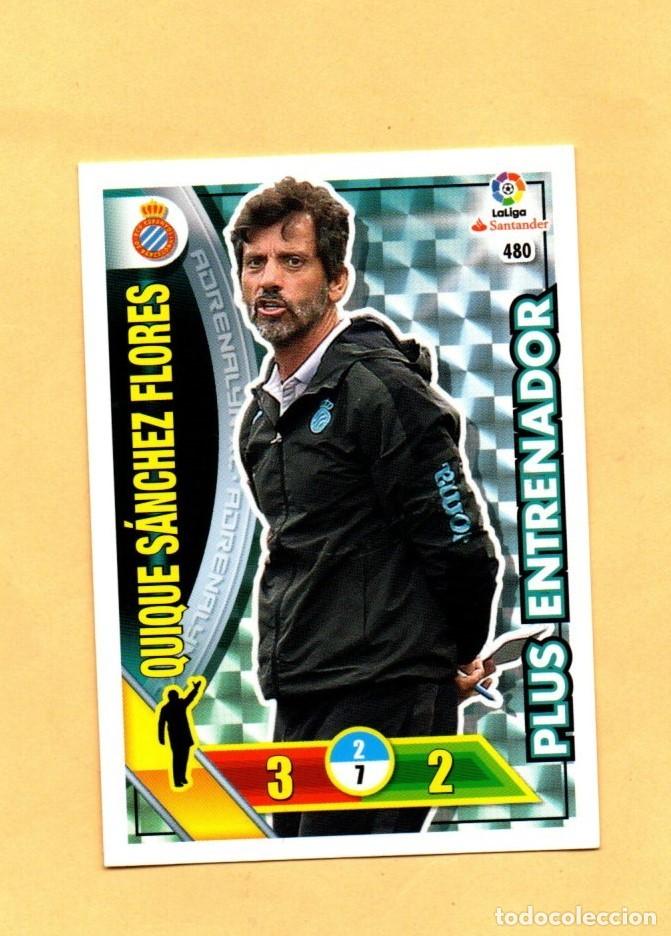 Fu&szlig;ball-Sticker: ADRENALYN XL 2016-2017 PANINI N&ordm; 480 QUIQUE SANCHEZ FLORES PLUS ENTRENADOR LIGA 16/17 ESPA&Ntilde;OL