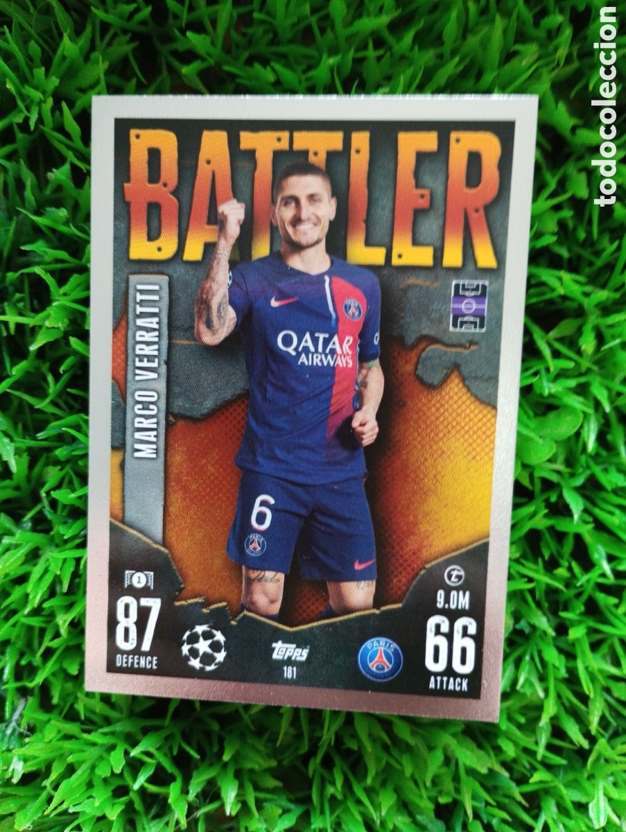 Cromos de Futebol: Verratti Paris Saint-Germain BATTLER Match Attax 23-24 # 181
