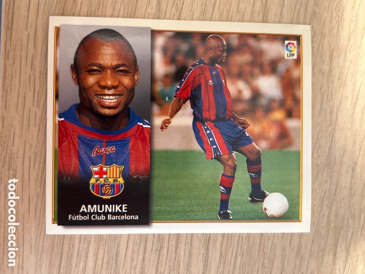 Cromos de F&uacute;tbol: AMUNIKE BARCELONA LIGA ESTE 1998 1999 98 99 NUNCA PEGADO SIN PEGAR
