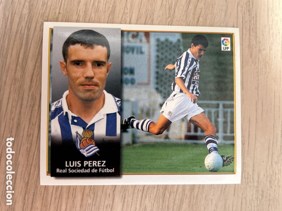 Cromos de F&uacute;tbol: LUIS PEREZ REAL SOCIEDAD COLOCA LIGA ESTE 1998 1999 98 99 NUNCA PEGADO SIN PEGAR