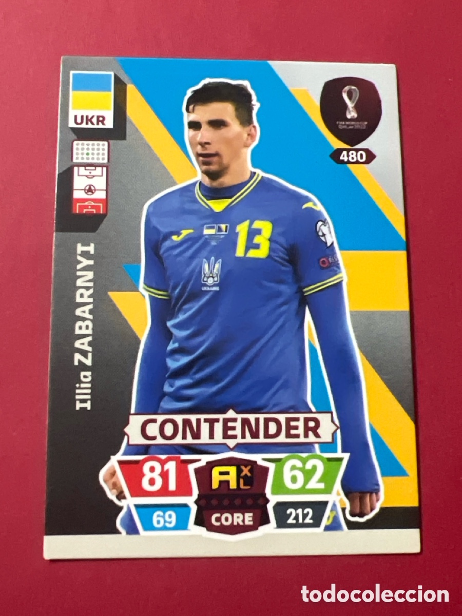 Fu&szlig;ball-Sticker: C710. N&ordm; 480 ZABARNYI - UCRANIA - ADRENALYN XL MUNDIAL WORLD CUP QATAR 2022
