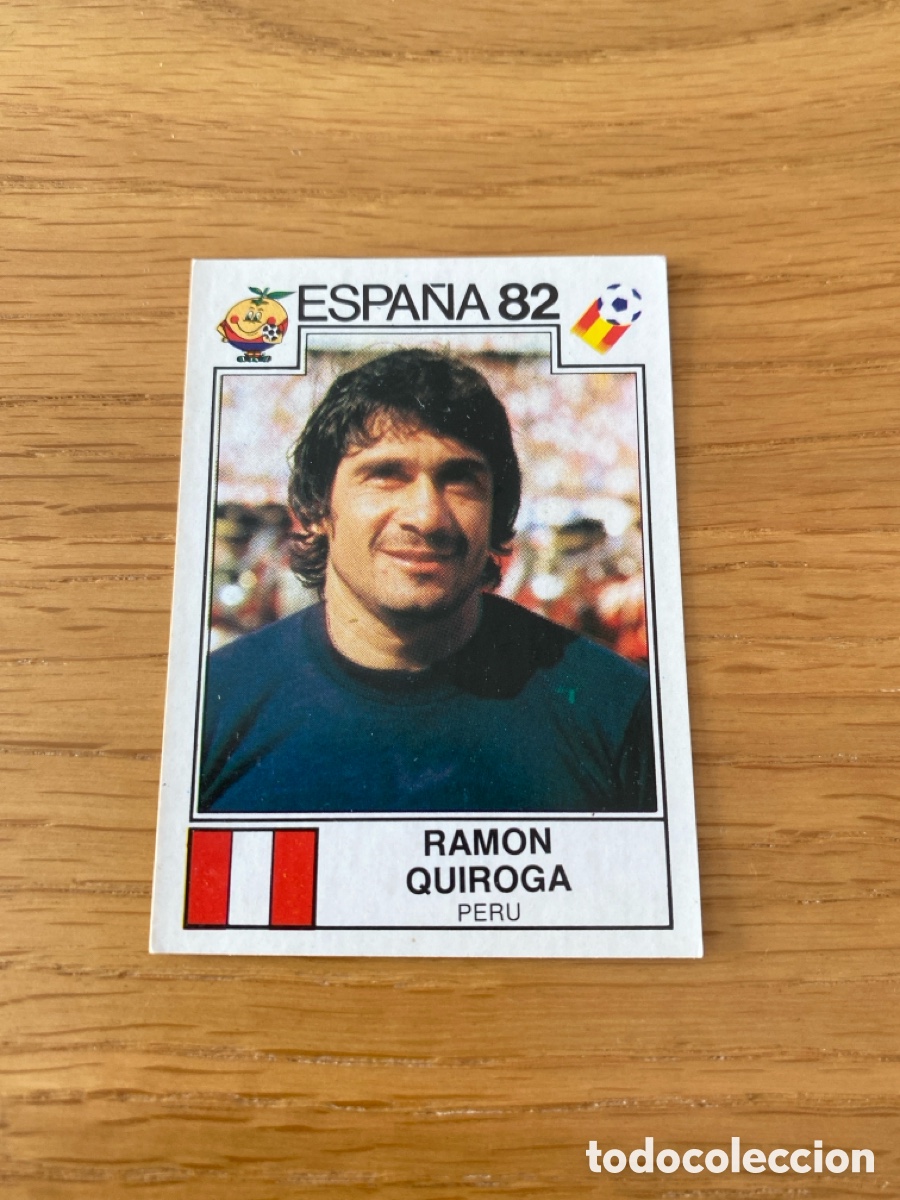 Cromos de F&uacute;tbol: Cromo panini mundial Espa&ntilde;a 82 n&uacute;mero 74 Quiroga - Sticker album world cup Spain 1982 Peru