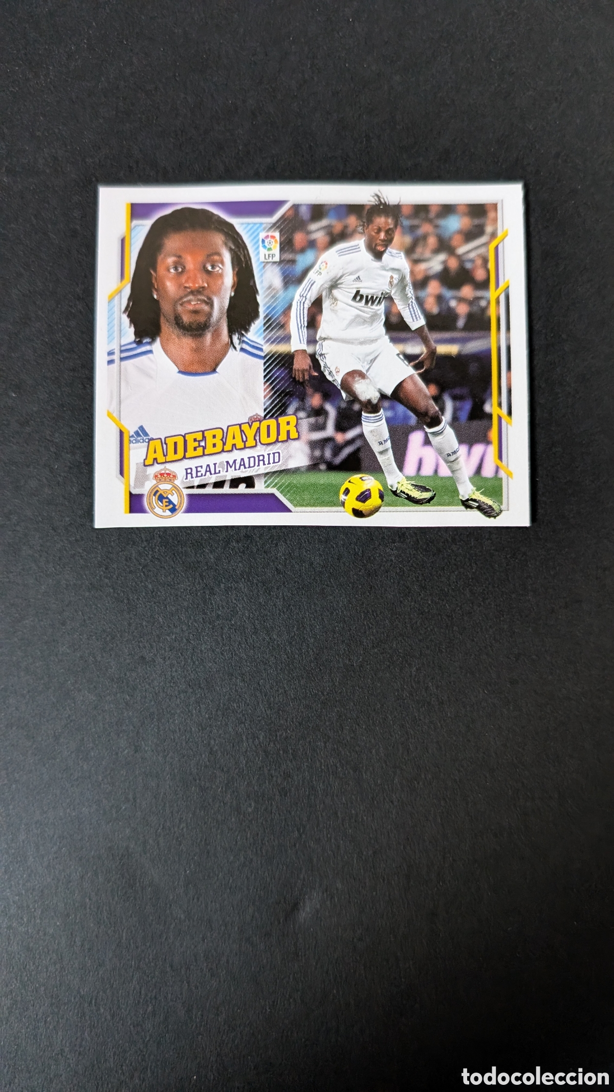 Cromos de F&uacute;tbol: ADEBAYOR REAL MADRID MERCADO INVIERNO AMPLIACION LIGA ESTE 2010/11 10 11 NUNCA PEGADO SIN PEGAR