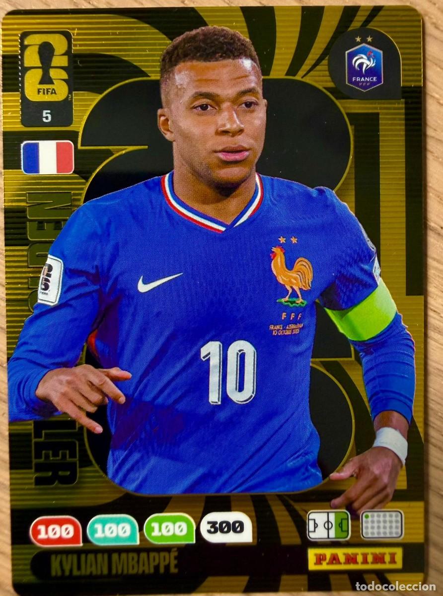 Cromos de F&uacute;tbol: 5 MBAPPE BALON ORO BALLER GOLDEN BALON ORO MUNDIAL 2026 WORLD CUP 26 ADRENALYN PANINI CARTA FIFA
