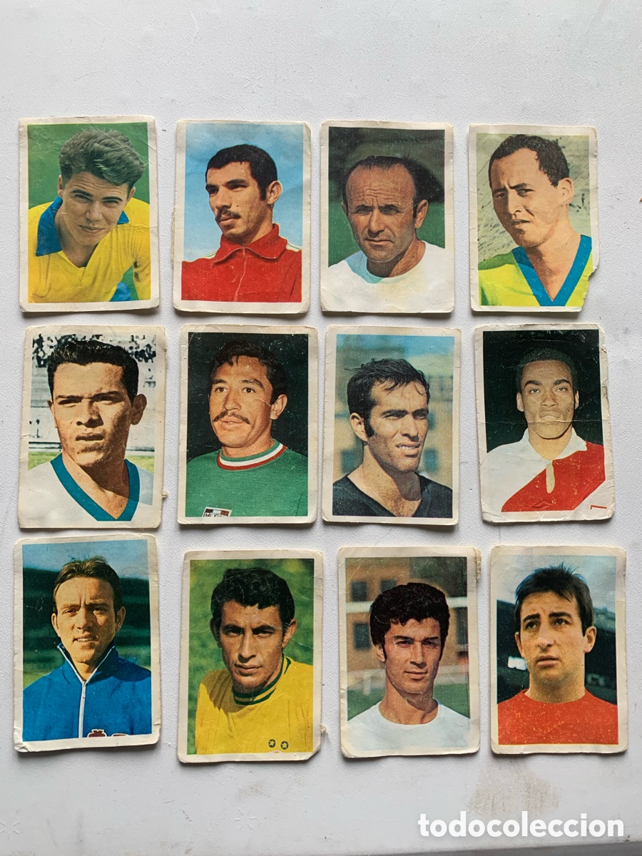 Cromos de F&uacute;tbol: &bull;ASES DEL IX MUNDIAL DE FUTBOL FHER 1970 LOTE 12 CROMOS