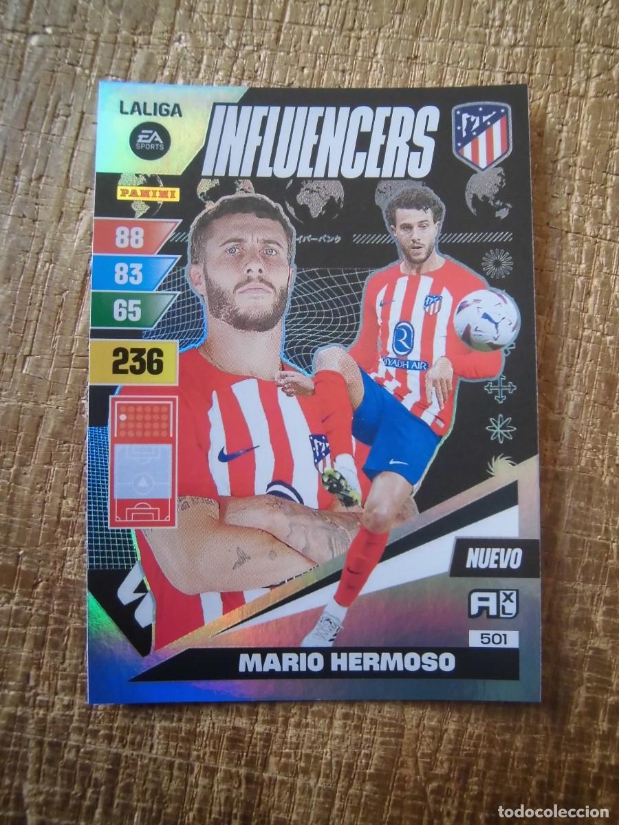 Cromos de F&uacute;tbol: MARIO HERMOSO 501 ATL&Eacute;TICO DE MADRID NUEVO INFLUENCERS ADRENALYN 2023-24