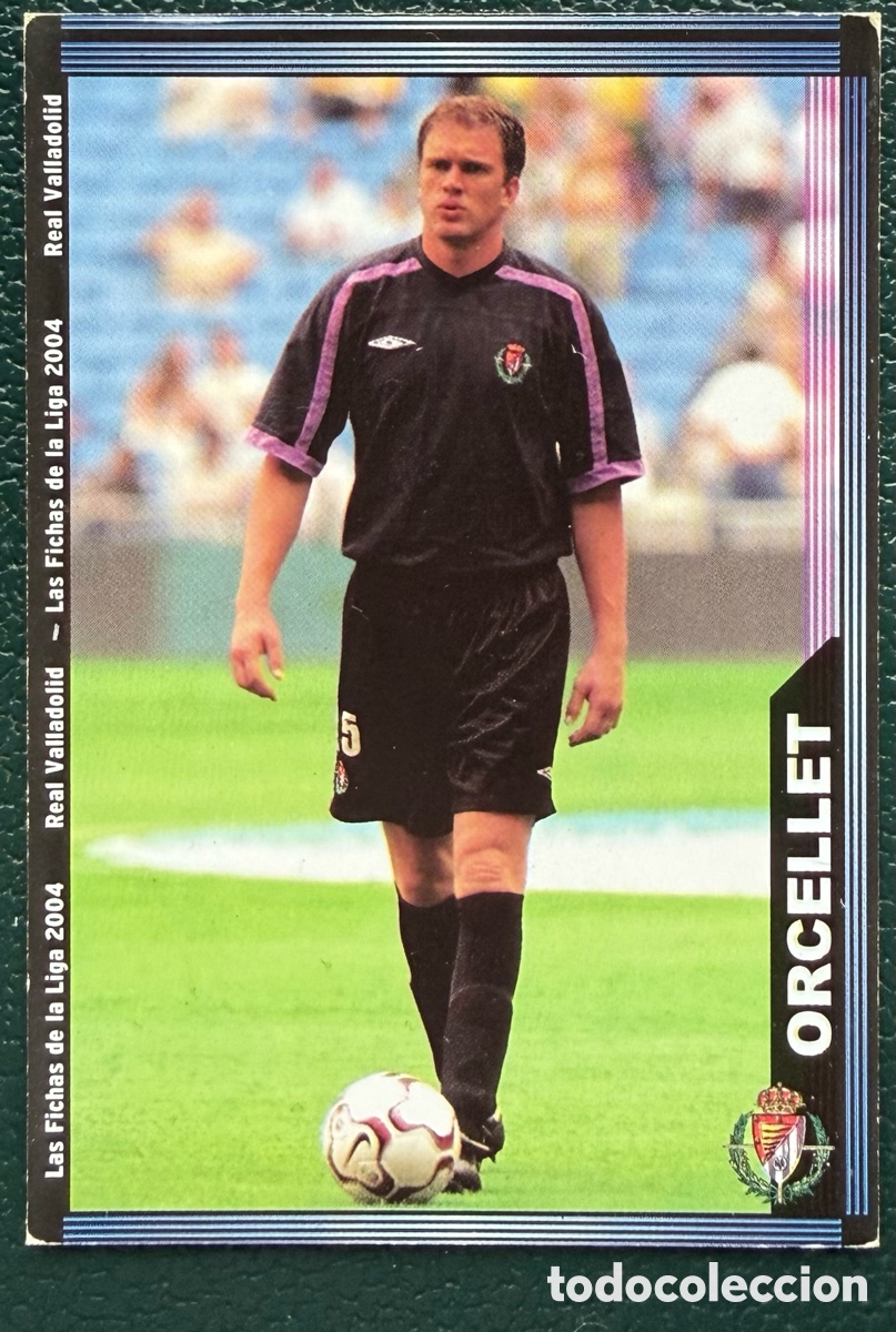 Football Stickers: 356 ORCELLET REAL VALLADOLID FICHAS ALBUM MUNDICROMO 2003 2004 03 04