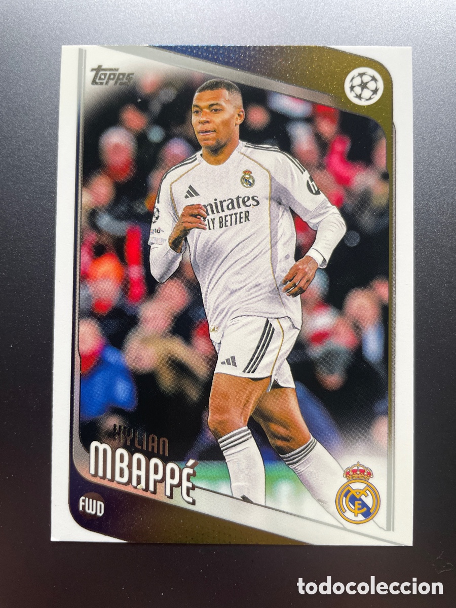 Cromos de F&uacute;tbol: Mbappe 112 Topps UCL Flagship 2024-25 Real Madrid