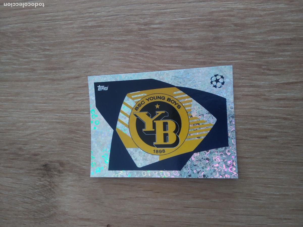 Football Stickers: 522 ESCUDO BSC YOUNG BOYS CROMO FUTBOL UEFA CHAMPIONS LEAGUE 23-24 TOPPS 2023-2024