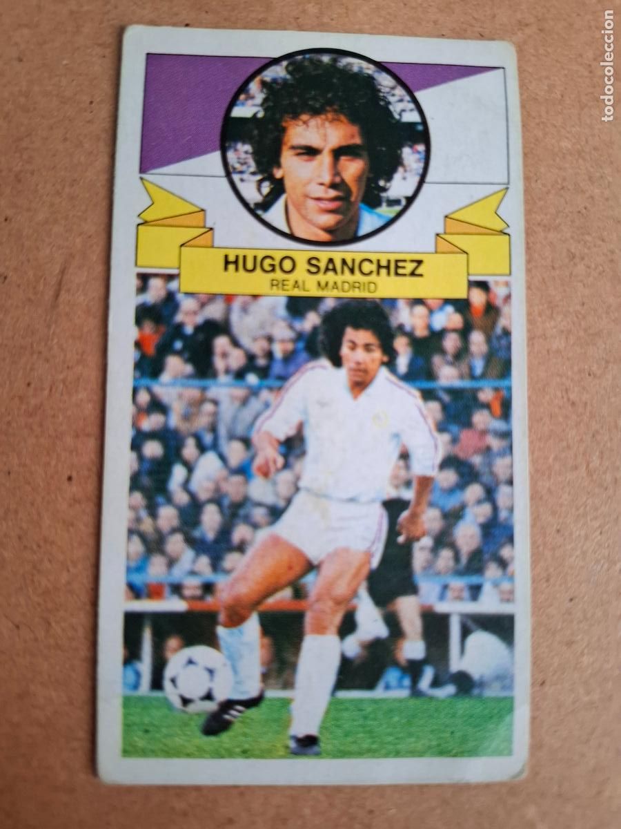 Football Stickers: ESTE 85 86 1985 1986 - FICHAJE 19 HUGO S&Aacute;NCHEZ ( SIN PUBLICIDAD ) - REAL MADRID ( NUNCA PEGADO )