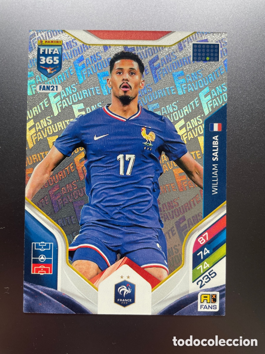 Cromos de F&uacute;tbol: William Saliba FAN21 Fans Favourite Panini Adrenalyn FIFA 365 2026 Francia