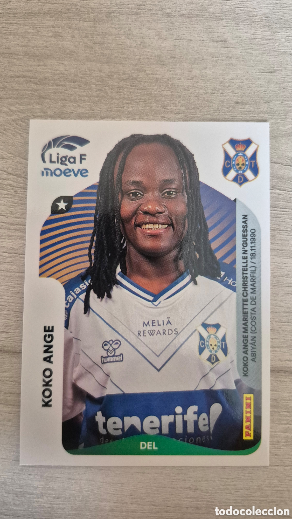 Cromos de F&uacute;tbol: N&deg;118 Costa Adeje Tenerife Koko Ange Liga Femenina 25/26