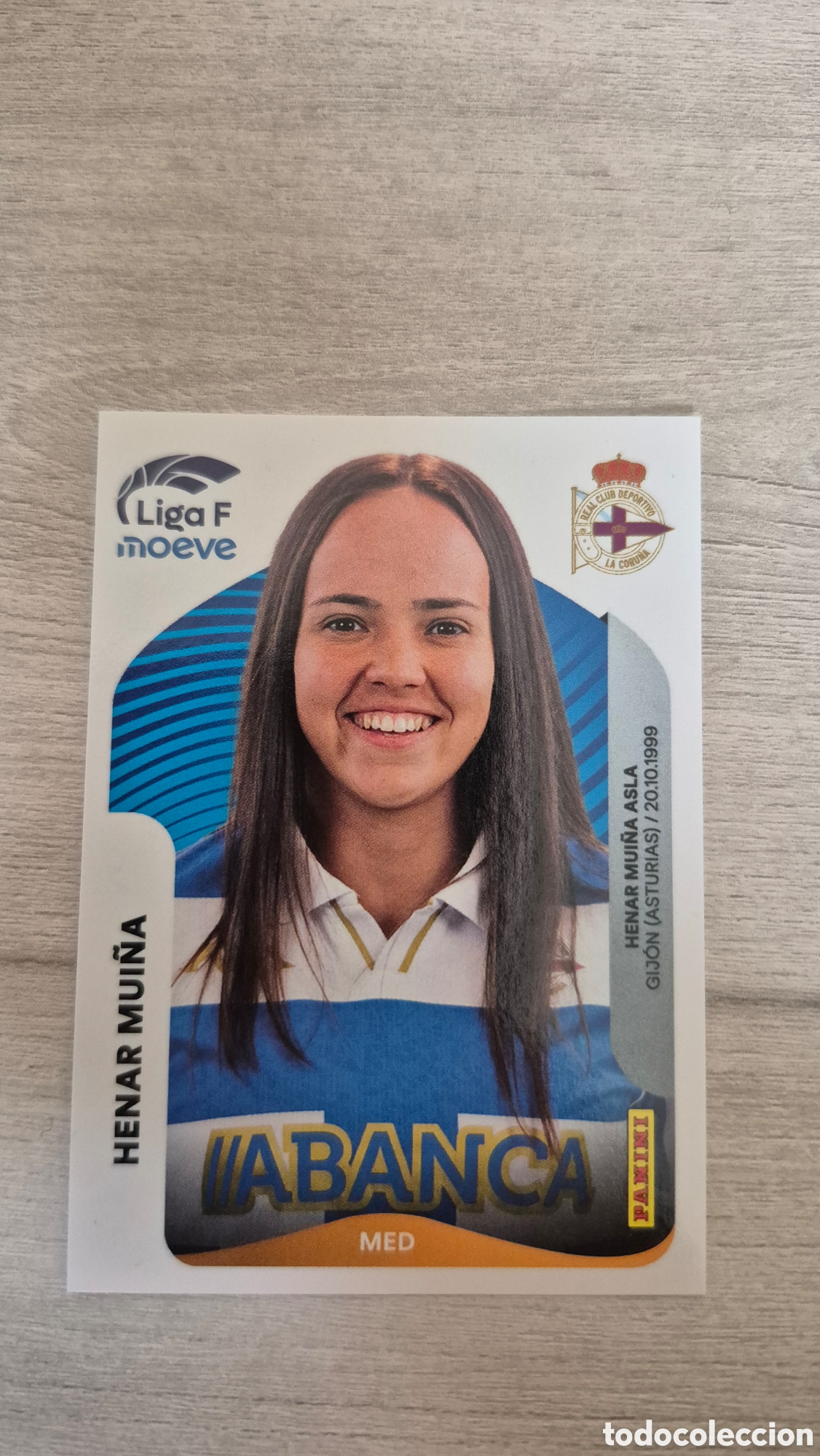 Cromos de F&uacute;tbol: N&deg;134A Deportivo Abanca Henar Mui&ntilde;a Liga Femenina 25/26