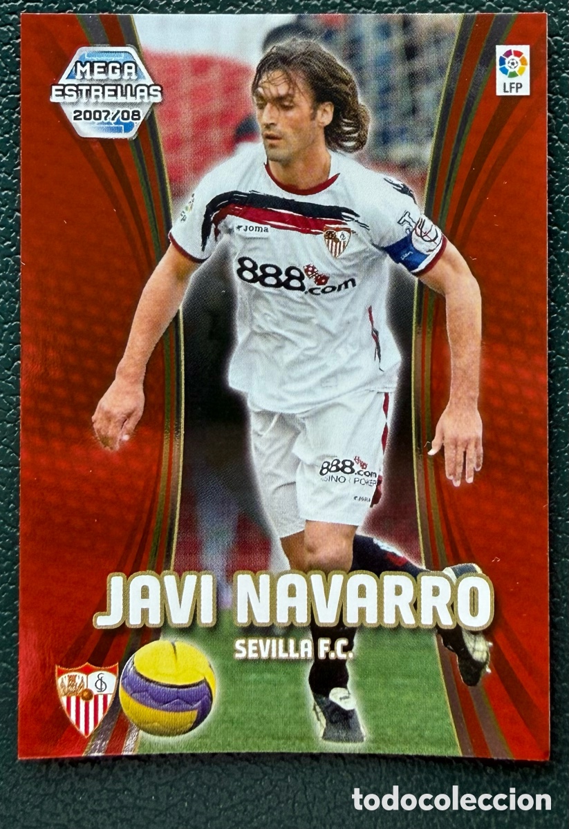 Fu&szlig;ball-Sticker: 369 JAVI NAVARRO SEVILLA FC MEGA ESTRELLAS FICHAS ALBUM MEGACRACKS 2007 2008 07 08