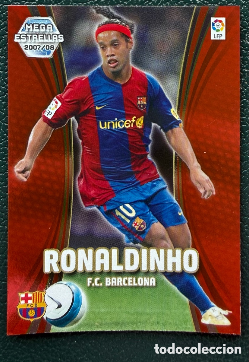 Fu&szlig;ball-Sticker: 378 RONALDINHO FC BARCELONA MEGA ESTRELLAS FICHAS ALBUM MEGACRACKS 2007 2008 07 08