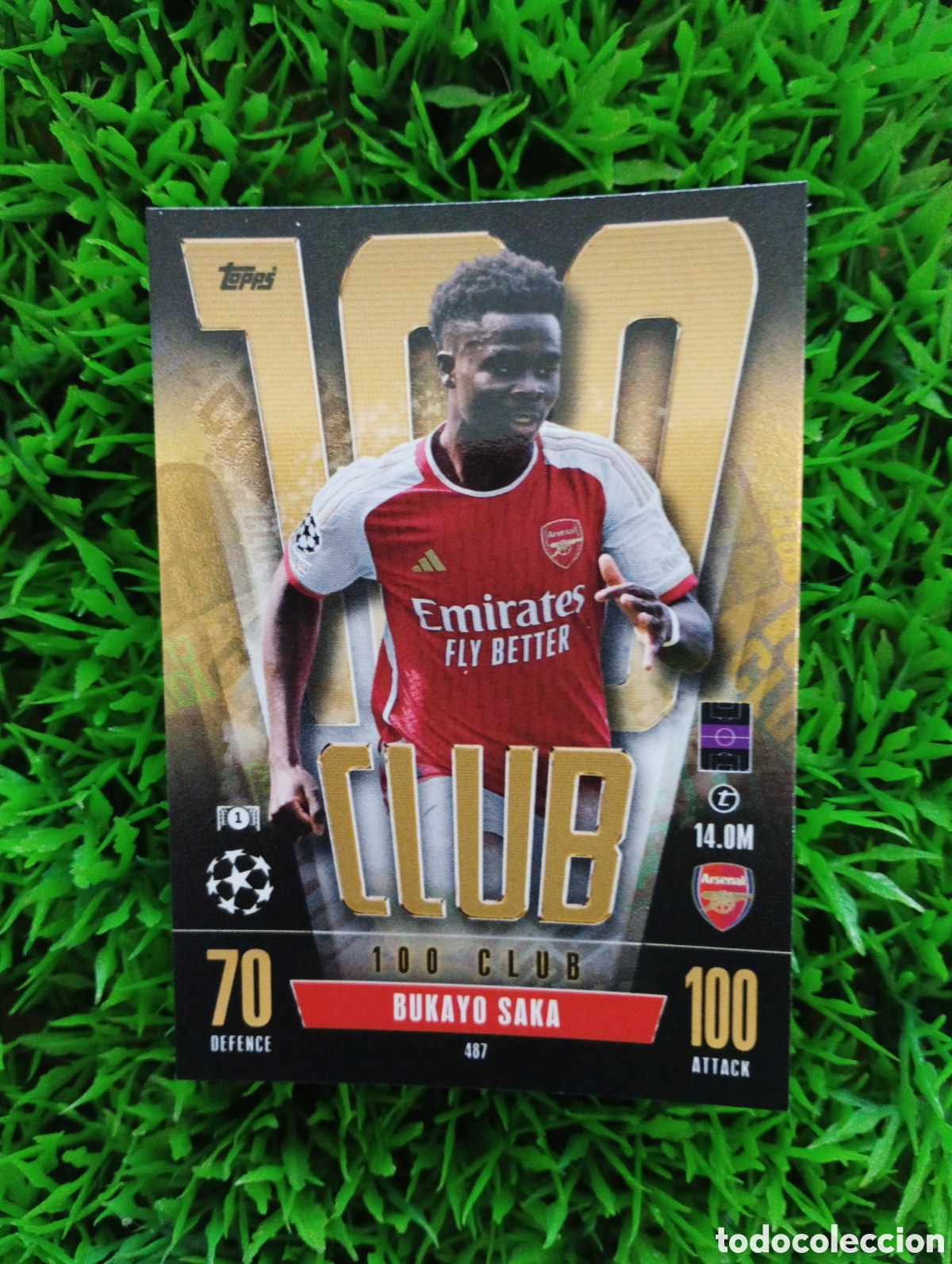 Cromos de F&uacute;tbol: Saka Arsenal 100 CLUB Match Attax 23-24 # 487