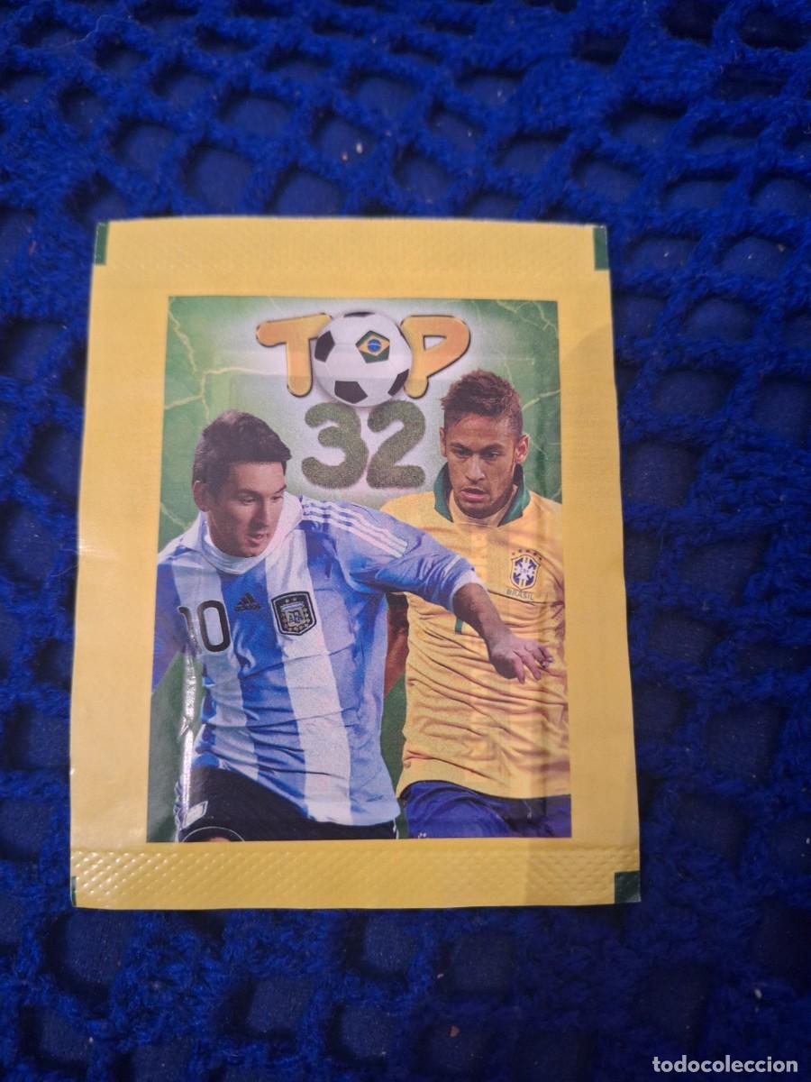 Cromos de F&uacute;tbol: Raro SOBRE CERRADO SIN ABRIR top 32 IMAGEN messi argentina neymar brasil 2013 sticker serbia?