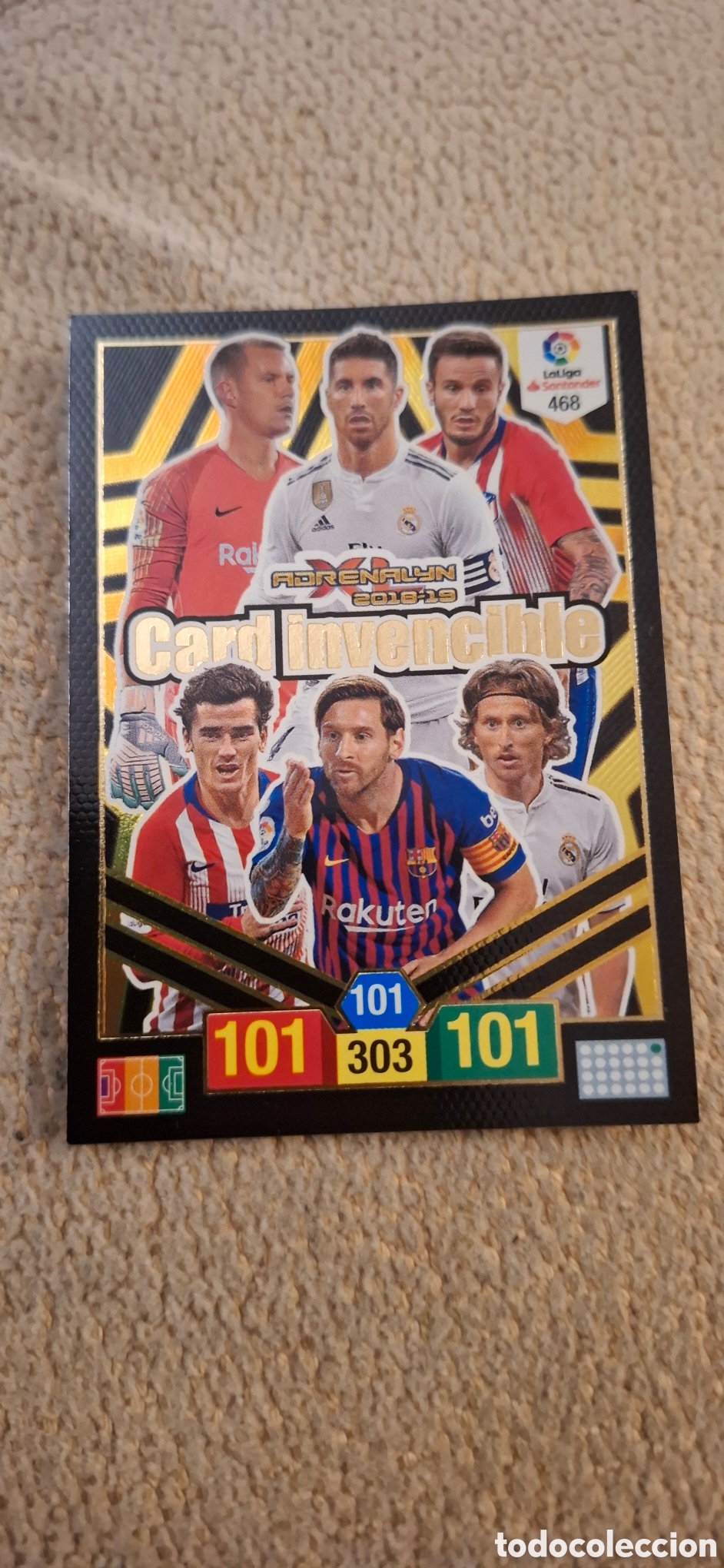 Cromos de F&uacute;tbol: CARD INVENCIBLE N&ordm; 468 (MESSI GRIEZMANN MODRIC) ADRENALYN XL 2018 2019 18 19 PANINI CARD LIGA ALBUM