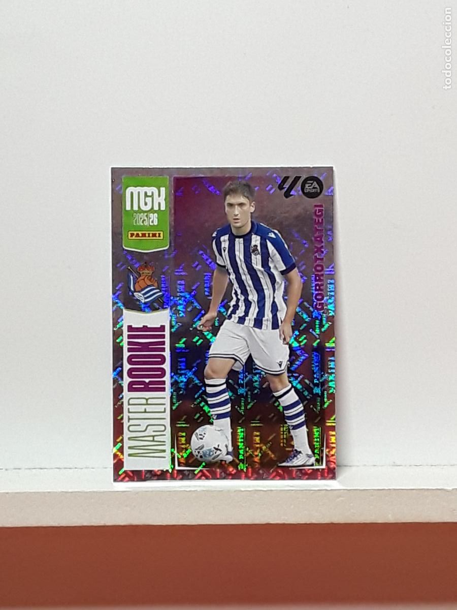 Cromos de F&uacute;tbol: MEGACRACKS 2025 2026 MGK 25 26 ALBUM PANINI LIGA N 516 REAL SOCIEDAD MASTER ROOKIE GORROTXATEGI