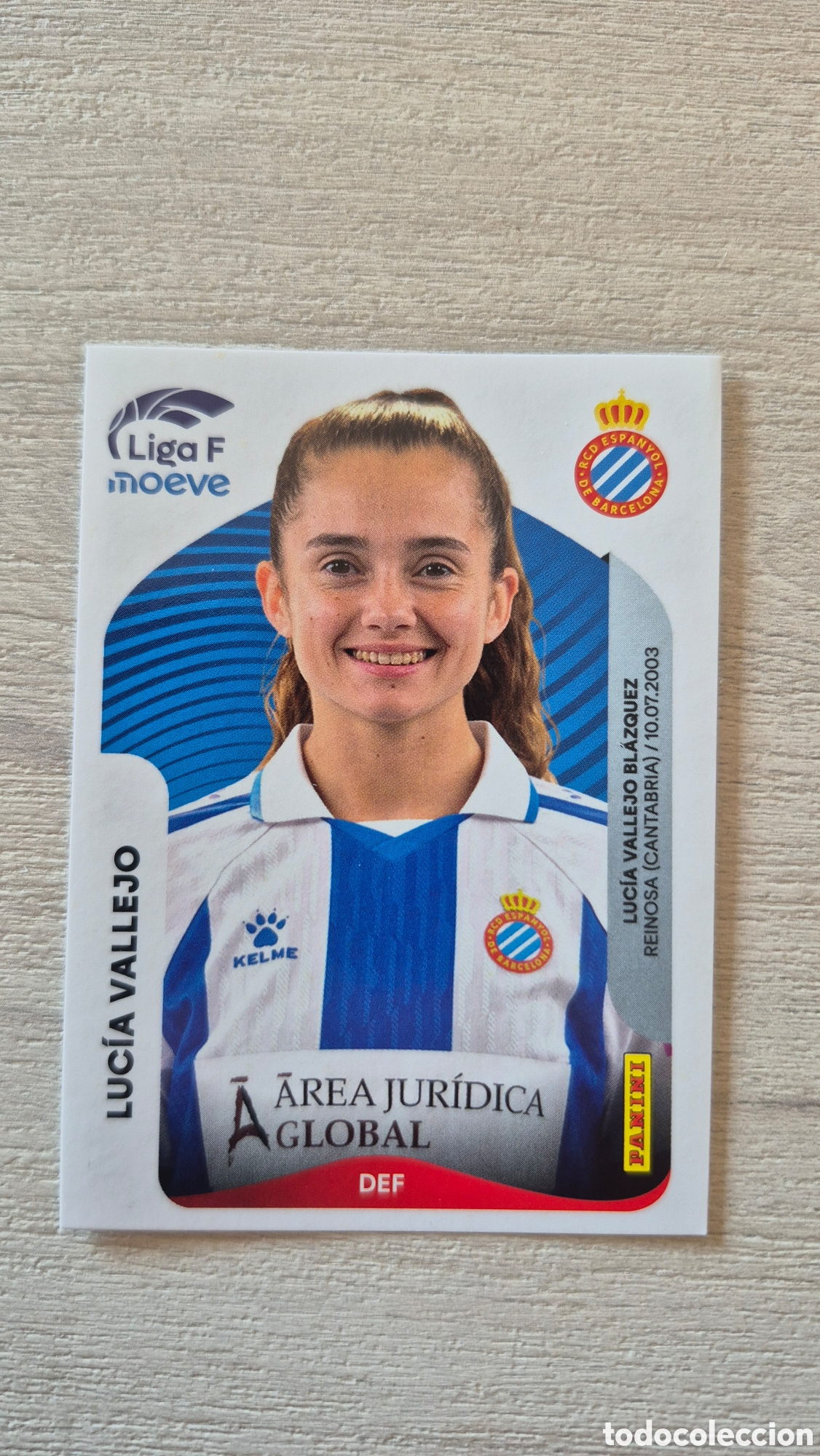 Cartes &agrave; collectionner de Football: N&deg;189 RCD Espanyol Luc&iacute;a Vallejo Liga Femenina 25/26
