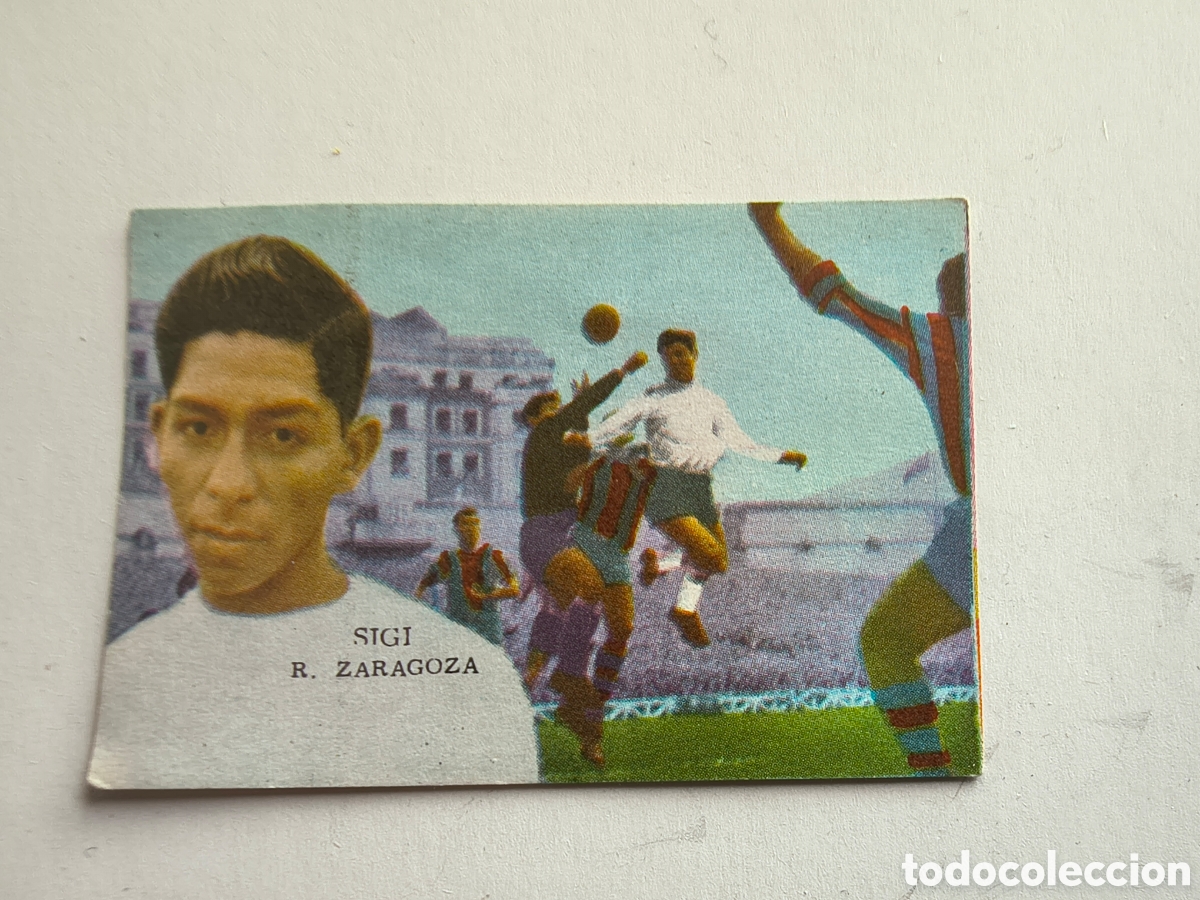 Cromos de Futebol: Cromo de Sigi del Real Zaragoza, 1962-1963 editorial Fher, nunca pegado.