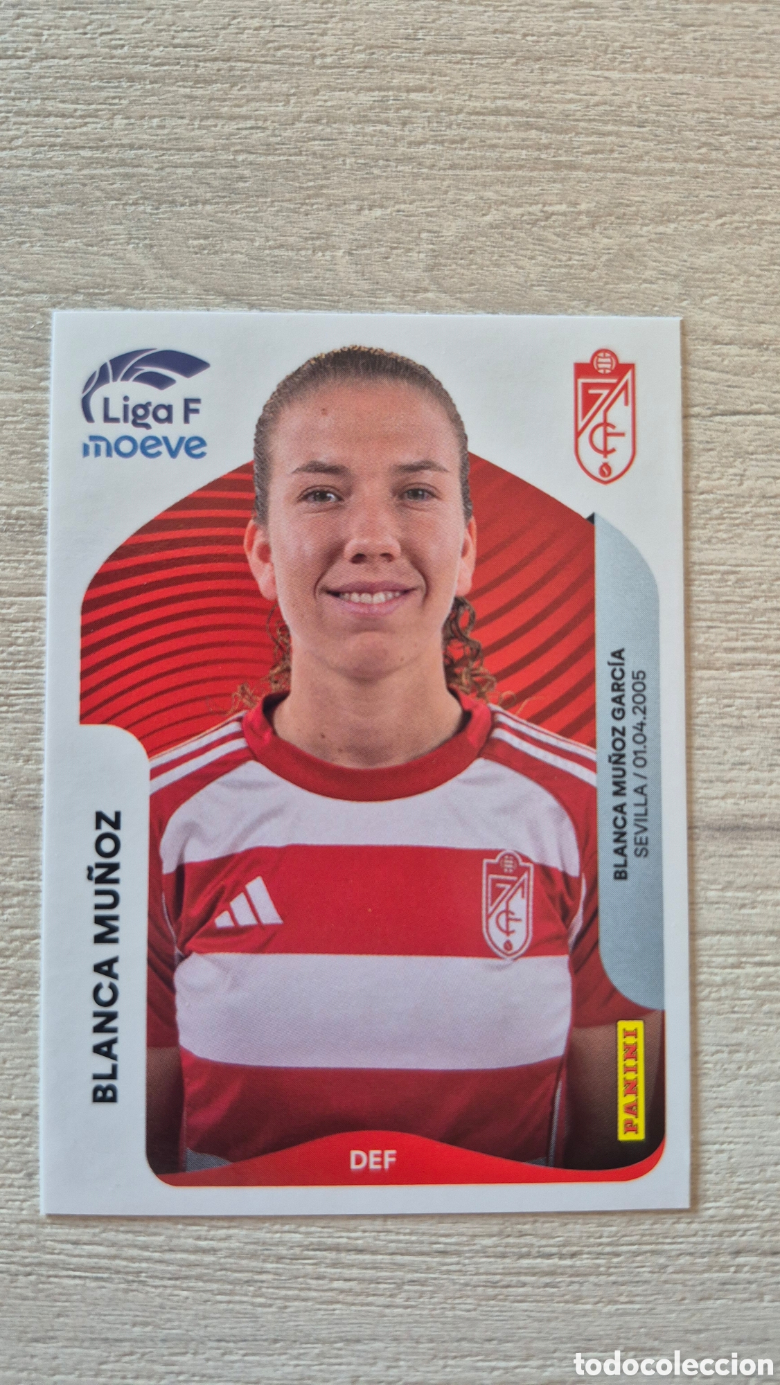 Cromos de F&uacute;tbol: N&deg;206 Granada CF Blanca Mu&ntilde;oz Liga Femenina 25/26