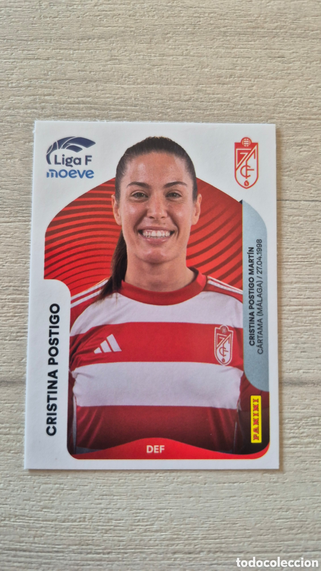Cromos de F&uacute;tbol: N&deg;207 Granada CF Cristina Postigo Liga Femenina 25/26