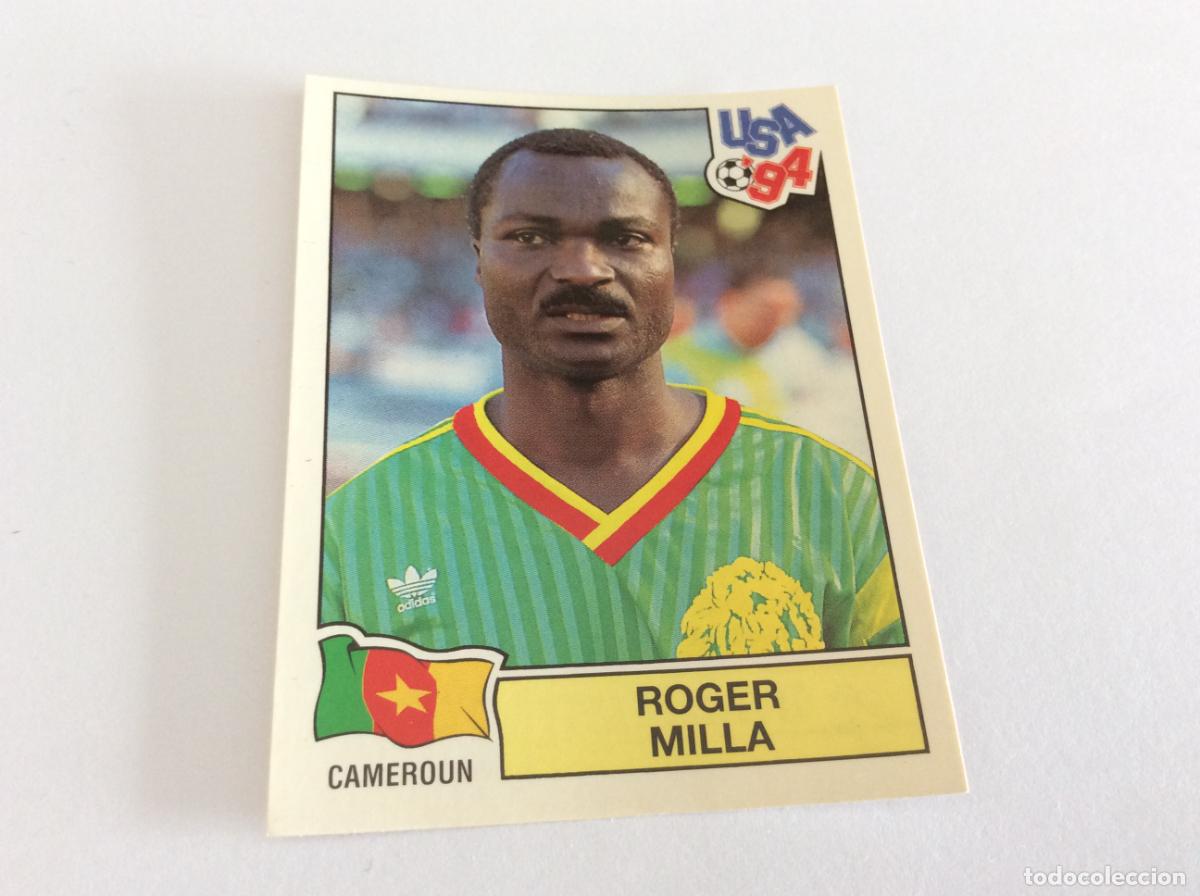 Fu&szlig;ball-Sticker: 144 Roger Milla Camer&uacute;n CROMO STICKER USA 1994 PANINI