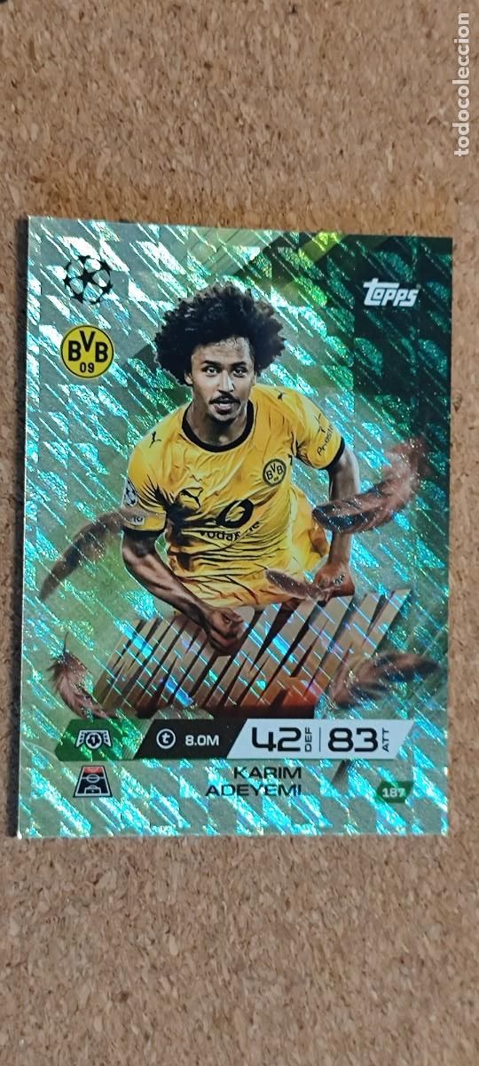 Football Stickers: MATCH ATTAX EXTRA 25/26 UCL CARD WIGMAN ADEYEMI DORTMUND # 187 TOPPS
