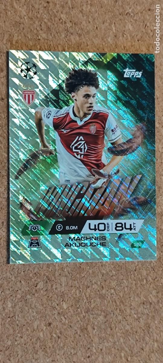 Football Stickers: MATCH ATTAX EXTRA 25/26 UCL CARD WIGMAN AKLIOUCHE MONACO # 192 TOPPS