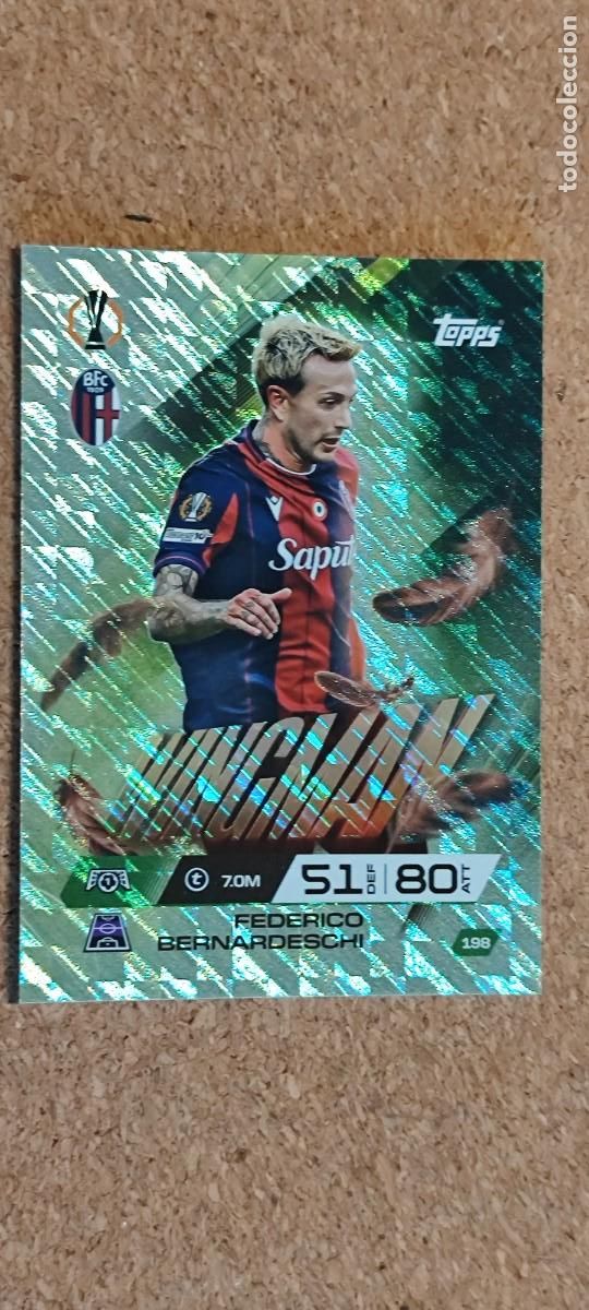 Cromos de F&uacute;tbol: MATCH ATTAX EXTRA 25/26 UCL CARD WIGMAN BERNARDESCHI BOLONIA # 198 TOPPS