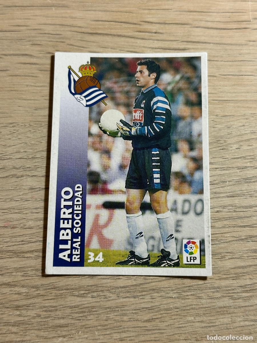 Football Stickers: ALBERTO n&ordm; 34 REAL SOCIEDAD CHUPA CHUPS 1998 1999 98 99