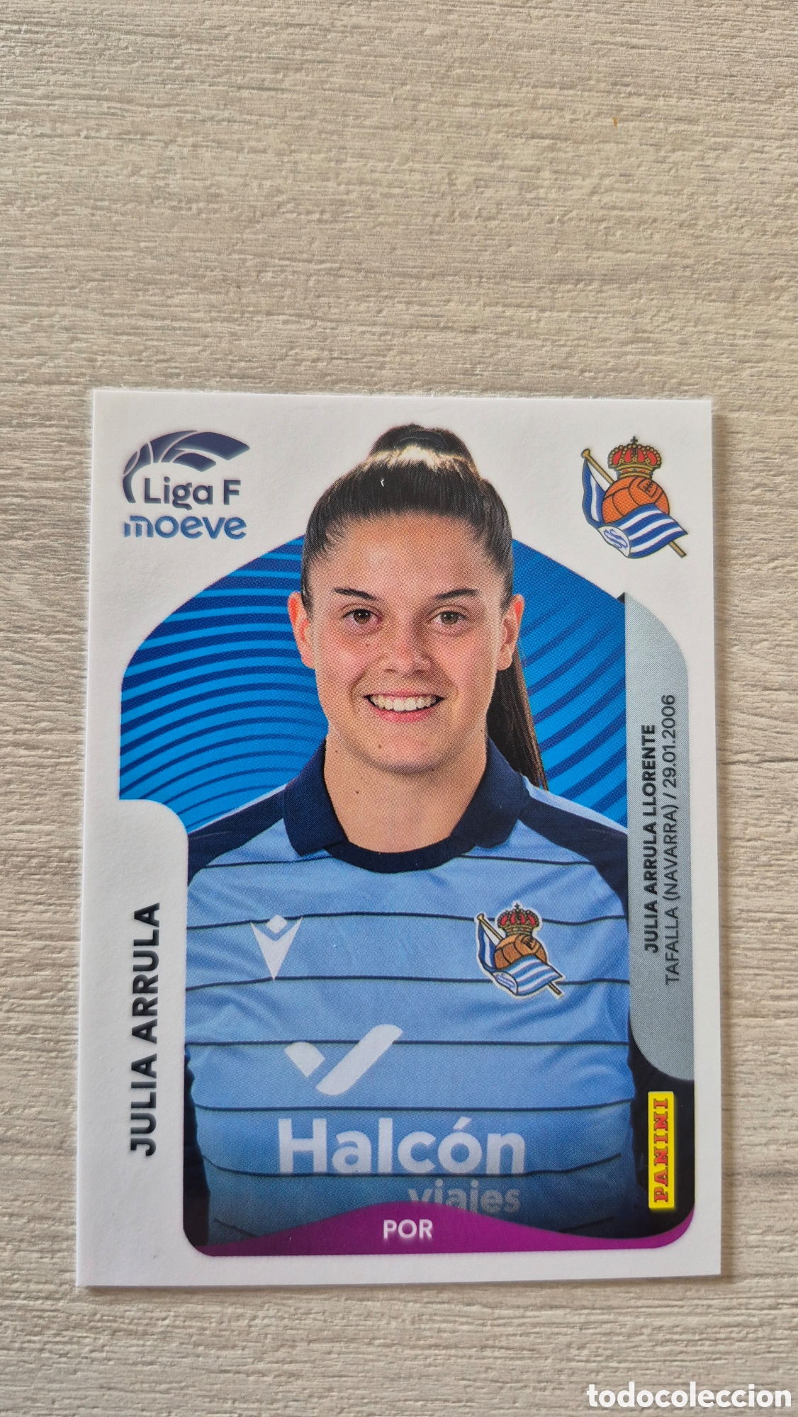 Cromos de Futebol: N&deg;284 Real Sociedad Julia Arrulla Liga Femenina 25/26