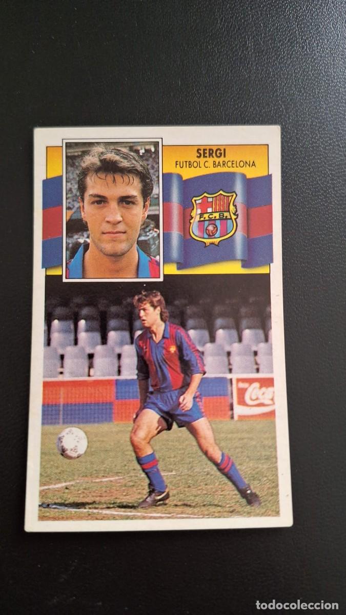 Figurine di Calcio: CROMO DE F&Uacute;TBOL LIGA ESTE SERGI BARCELONA SIN PEGAR NUNCA PEGADO 90 91 1990 1991