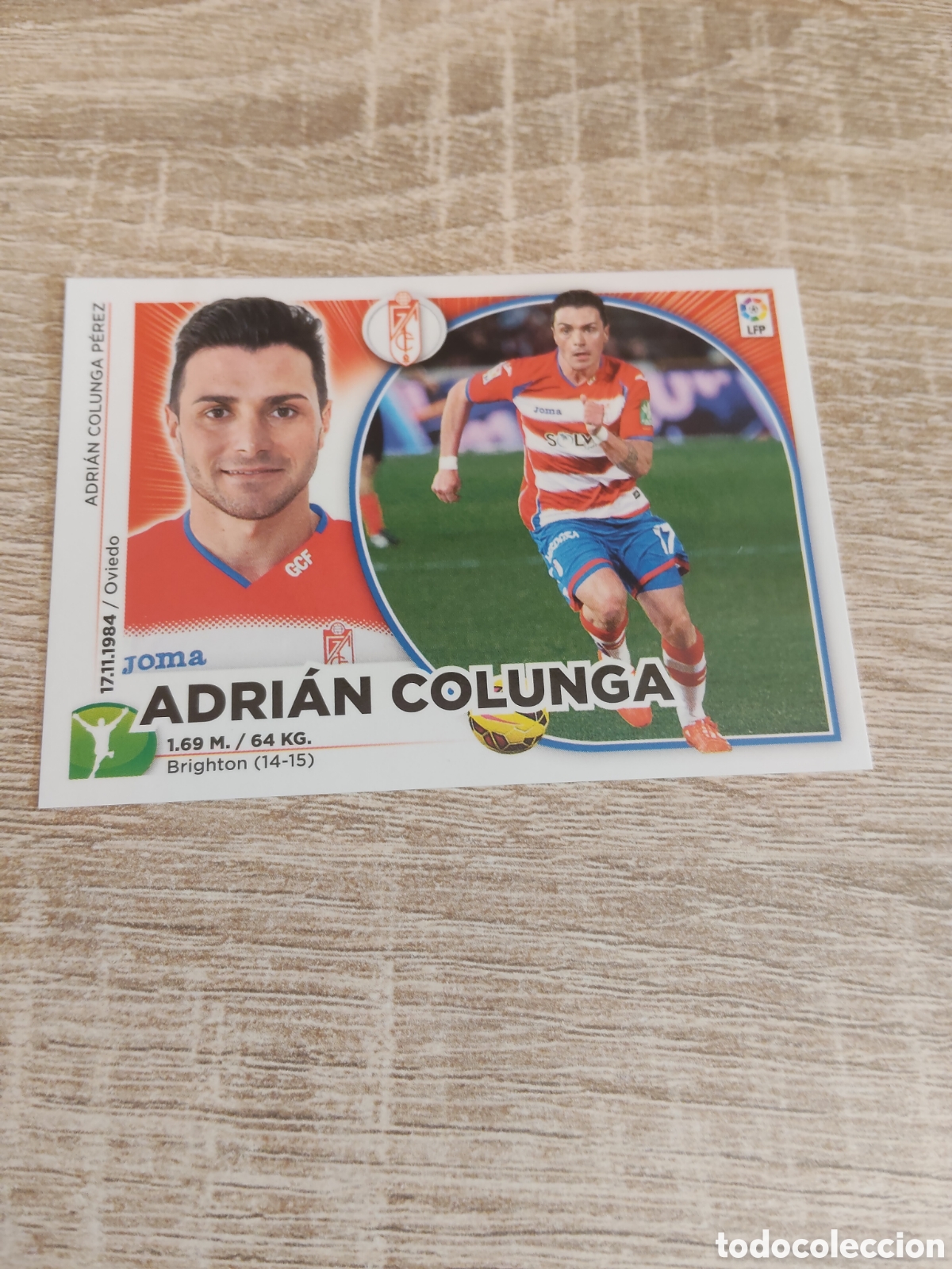 Cromos de F&uacute;tbol: Adri&aacute;n Colunga Granada fichaje de invierno liga 2014 2015 14 15 ediciones este
