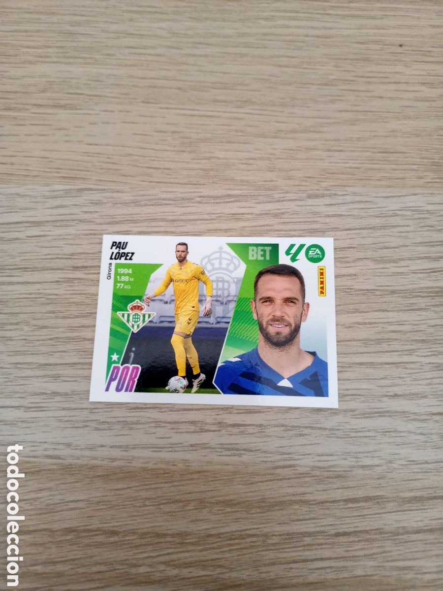 Cromos de F&uacute;tbol: LIGA ESTE 2025 2026 25 26 N&ordm; 3 PAU LOPEZ BETIS NUEVO SIN PEGAR