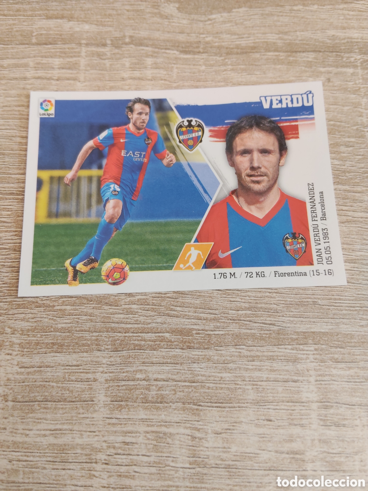 Cromos de F&uacute;tbol: Verd&uacute; Levante fichaje de invierno liga 2015 2016 15 16 ediciones este