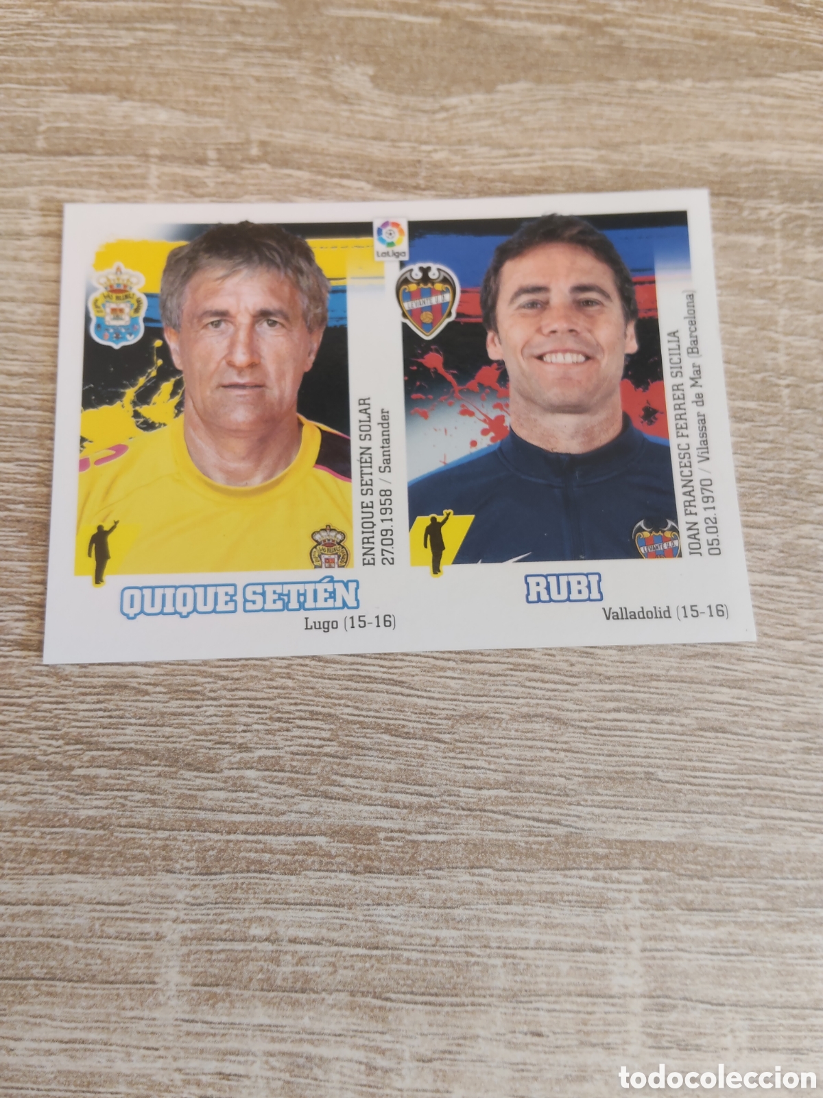 Cromos de F&uacute;tbol: Quique Setien Las Palmas/Rub&iacute; Levante fichaje de invierno liga 2015 2016 15 16 ediciones este