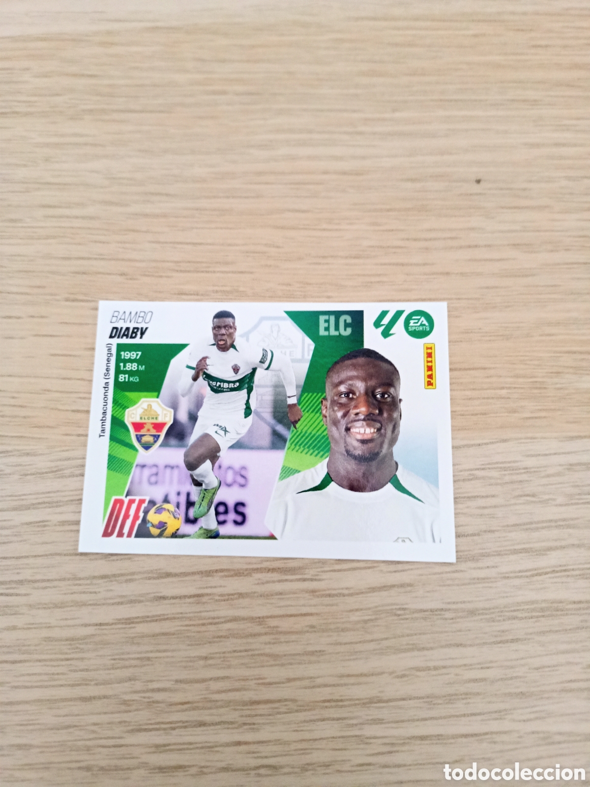 Cromos de F&uacute;tbol: LIGA ESTE 2025 2026 25 26 N&ordm; 6 DIABY ELCHE NUEVO SIN PEGAR