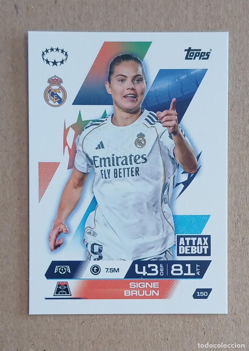 Fu&szlig;ball-Sticker: CROMO n&ordm; 150 SIGNE BRUUN REAL MADRID TOPPS MATCH ATTAX EXTRA CHAMPIONS LEAGUE 2025-2026.