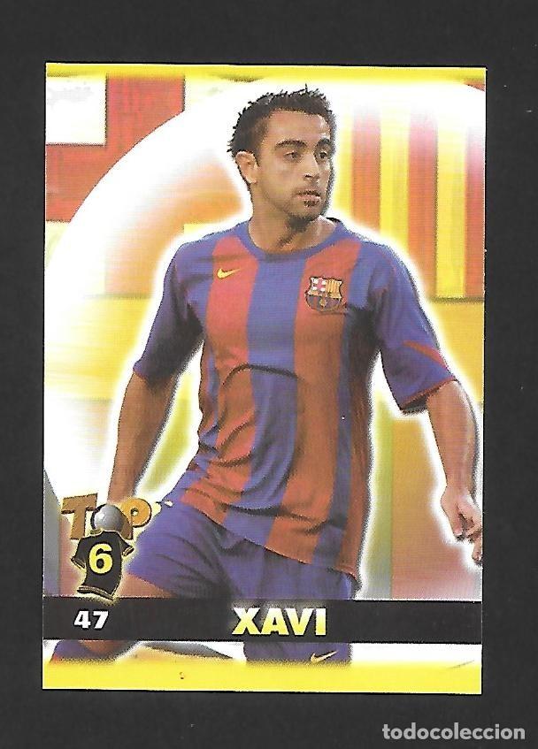 Figurine di Calcio: 47 XAVI HERNANDEZ (F.C BARCELONA) FONDO MATE , MUNDICROMO TOP LIGA 2005