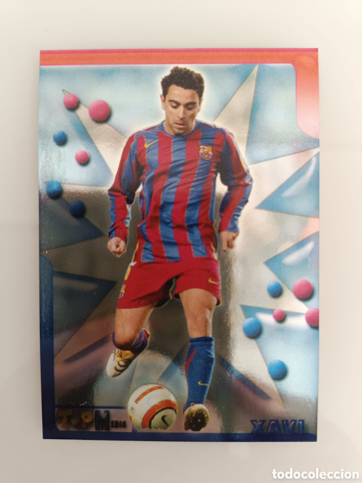 Fu&szlig;ball-Sticker: 91 XAVI HERNANDEZ (F.C BARCELONA) BRILLO NORMAL , MUNDICROMO TOP LIGA 2006