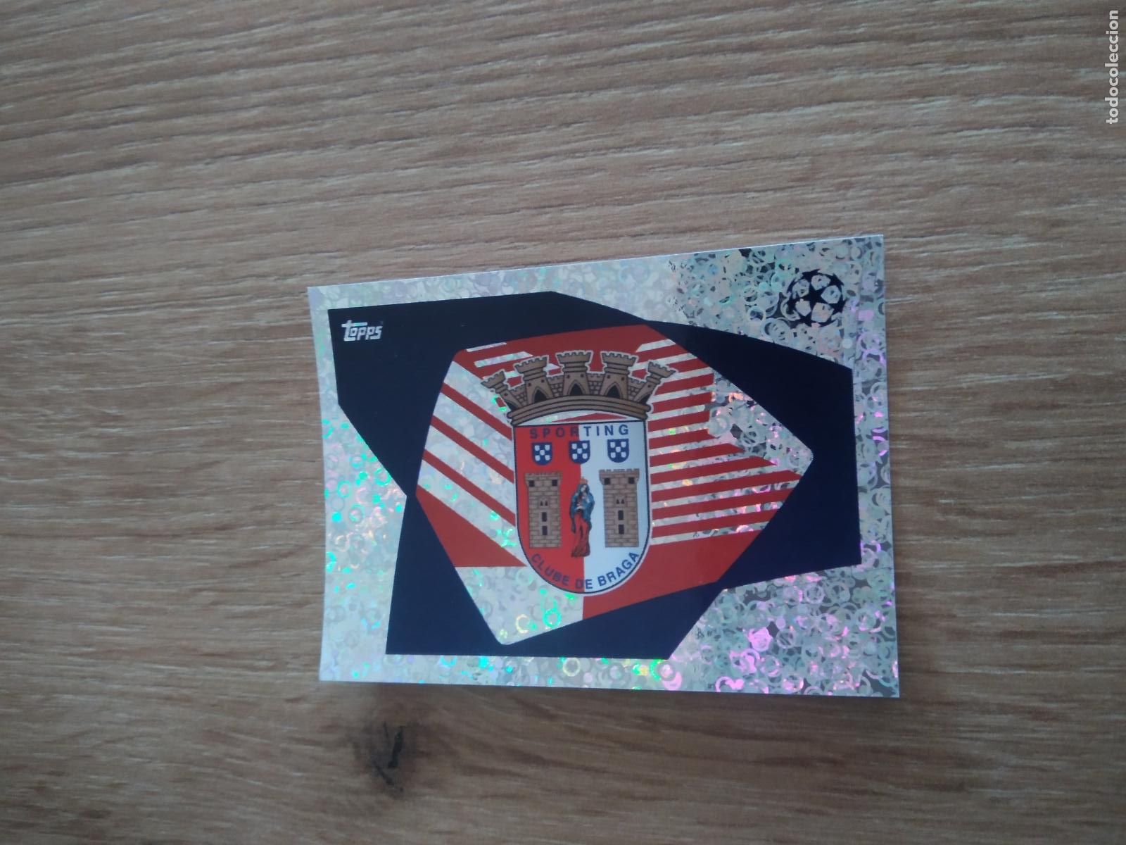 Cromos de F&uacute;tbol: 617 ESCUDO BRAGA CROMO FUTBOL UEFA CHAMPIONS LEAGUE 23-24 TOPPS 2023-2024