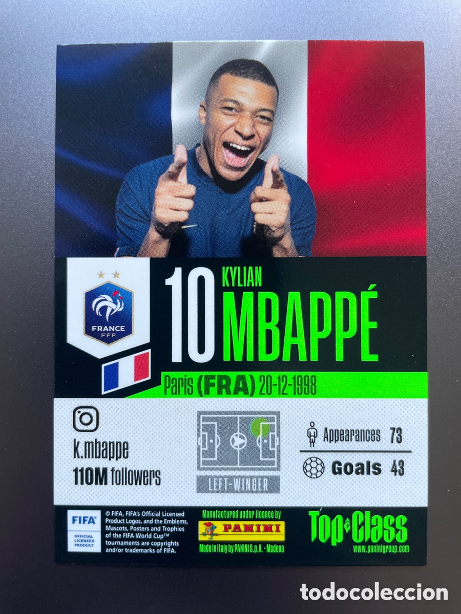 Cromos de f&uacute;tbol: Mbappe 211 Rainbow Master Panini Top Class 2024 Francia - Foto 2