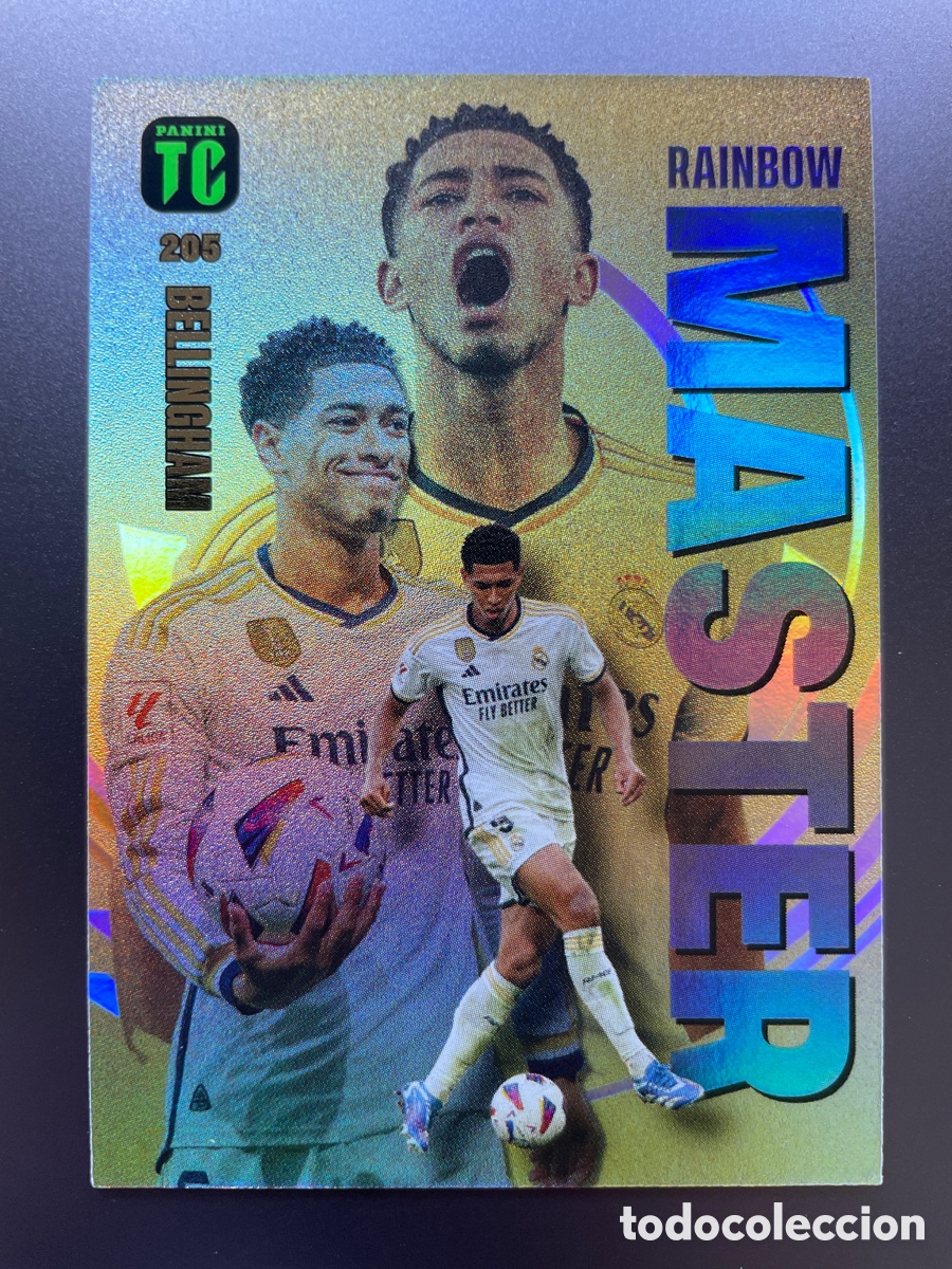 Cromos de F&uacute;tbol: Bellingham 205 Rainbow Master Panini Top-Class 2024 Real Madrid