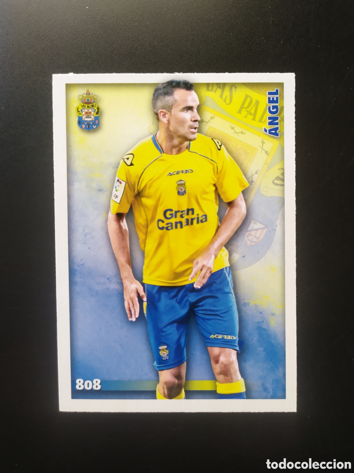 Football Stickers: Mundicromo fichas Liga 2014 2015 14 15 Angel n&deg; 808 Las Palmas